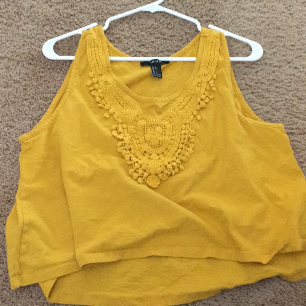 mustardy yellow tank top